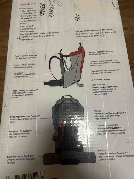 Рюкзак-кенгуру Phil&Teds Escape сірий