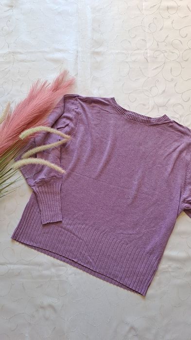 Mark and Spencer sweter liliowy M len wiskoza