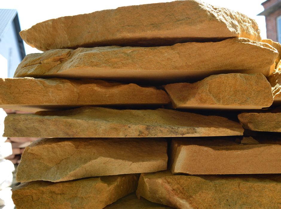 KAMIEN PIASKOWIEC Dzikówka kolor Żółty Kamien Naturalny Cięty