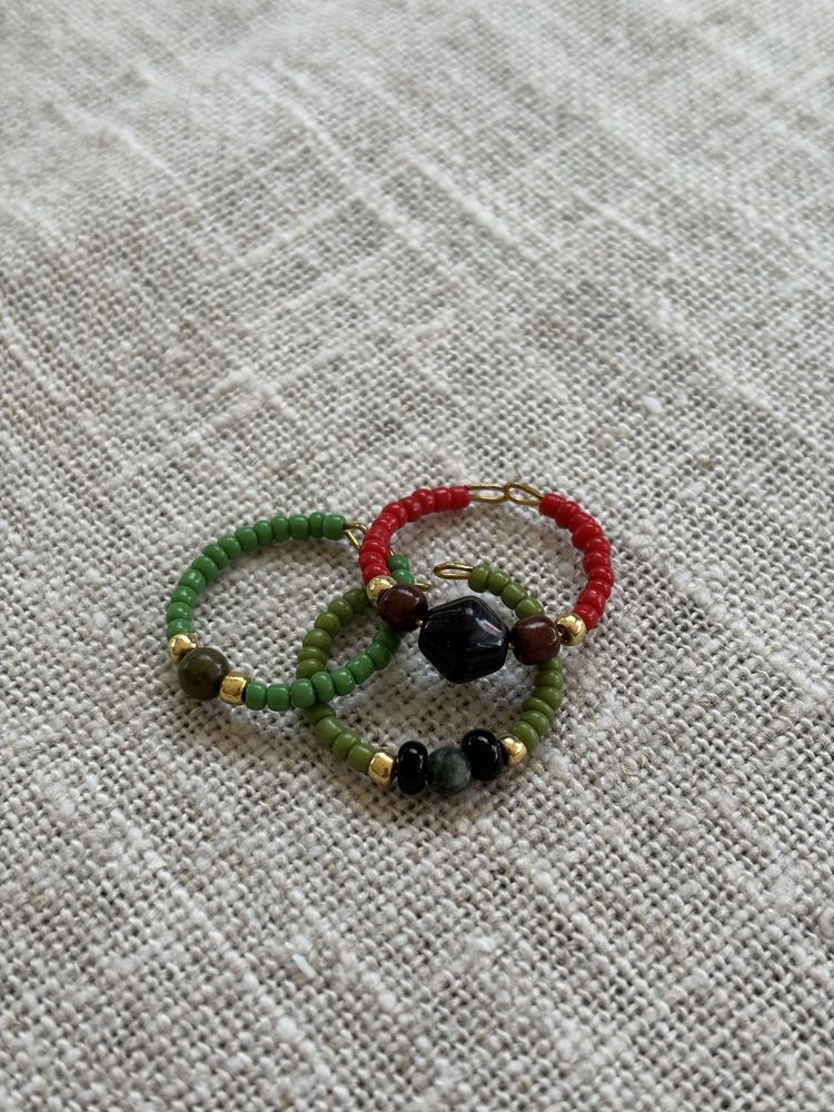 Zestaw pierscionków handmade