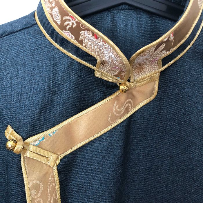 Koszula, bluza odświętna tybetańska material z domieszka welny