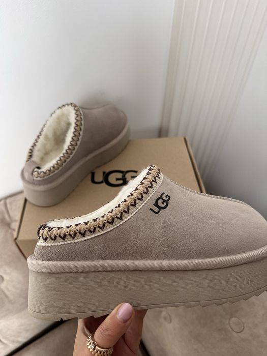 Ugg tazz бежеві, шоколад. Фото вживу, Натуральний замш, овчина, відео