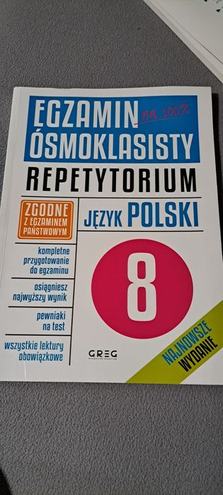 Egzamin ósmoklasisty repetytorium  język Polski Greg