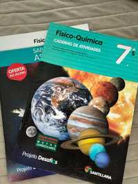 Física e química 7, Viva a História 7, Mapa Mundo 7 Caderno Atividades