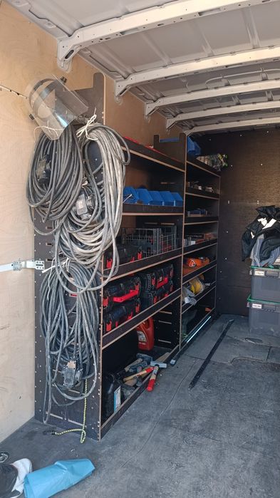 Regały do busa XL+75 zabudowa warsztatowa busa z sklejki Łódź