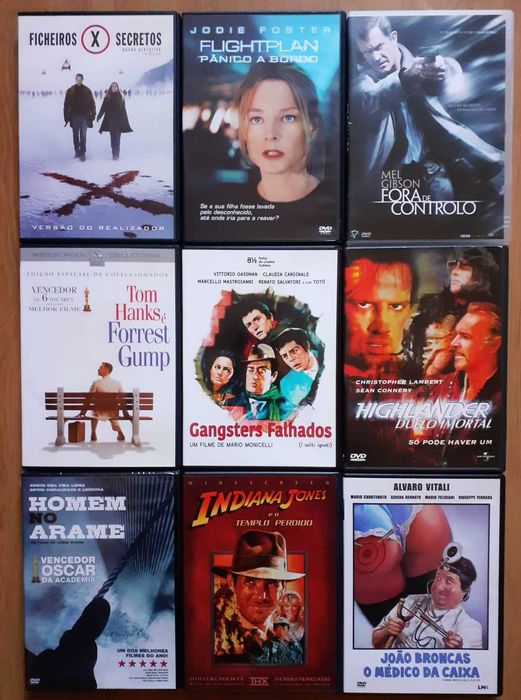 72 DVDs - Vários Géneros Cinematográficos - Raros - Muito Bom Estado
