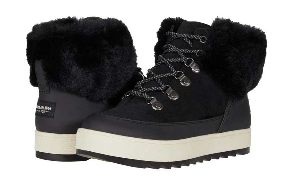 Жіночі замшеві черевики на шнурках KOOLABURRA by UGG хутром оригінал