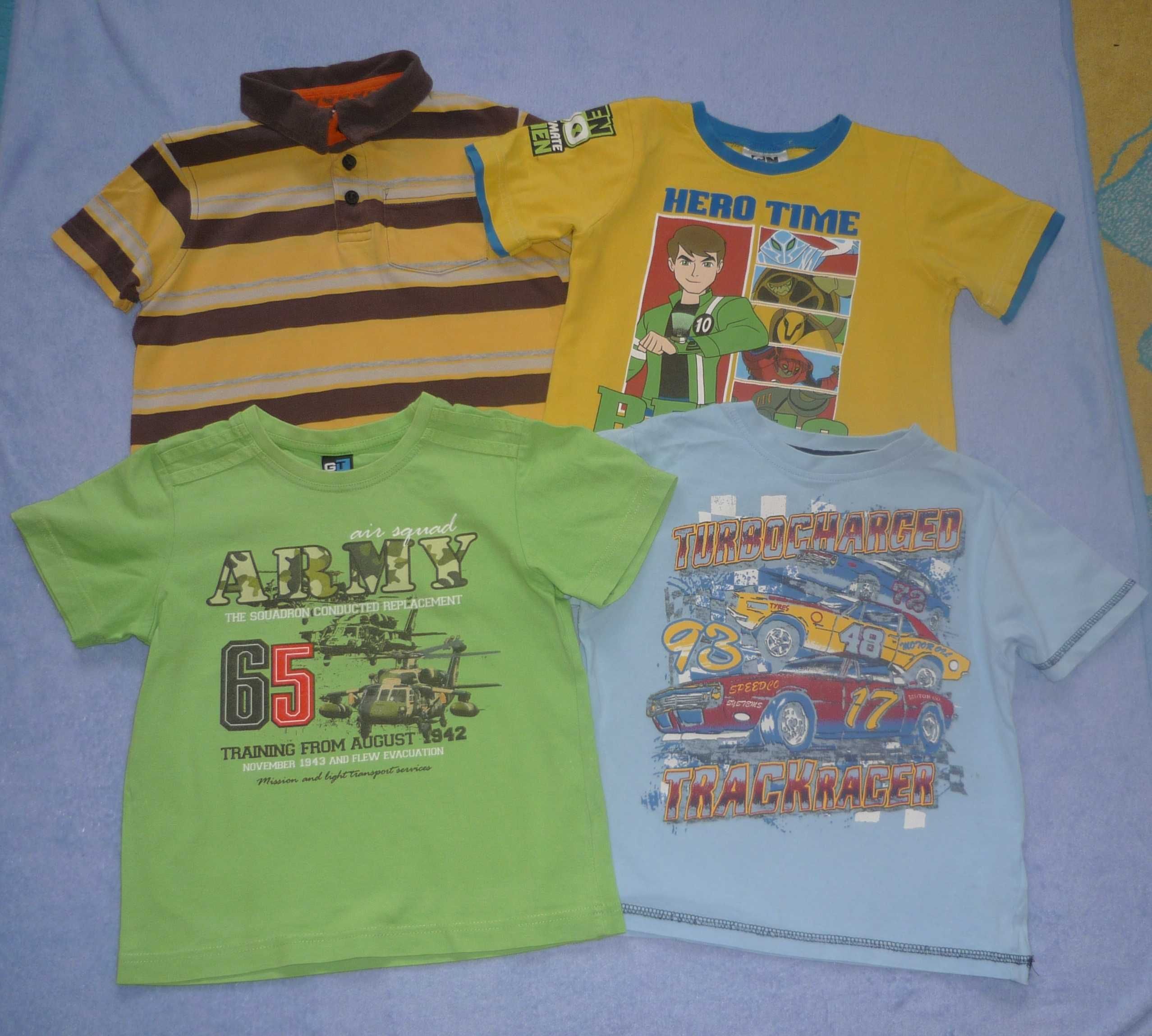 Bluzka Koszulka Kołnierzyk 4-5 lat GT Zestaw Bluzeczka Auta BEN 10