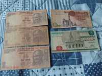 stare banknoty arabskie Egipt, Indie Azja Afryka rupie funty funt