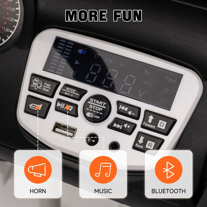 Carro Elétrico Infantil com Bateria de 12V Controlo Remoto Bluetooth