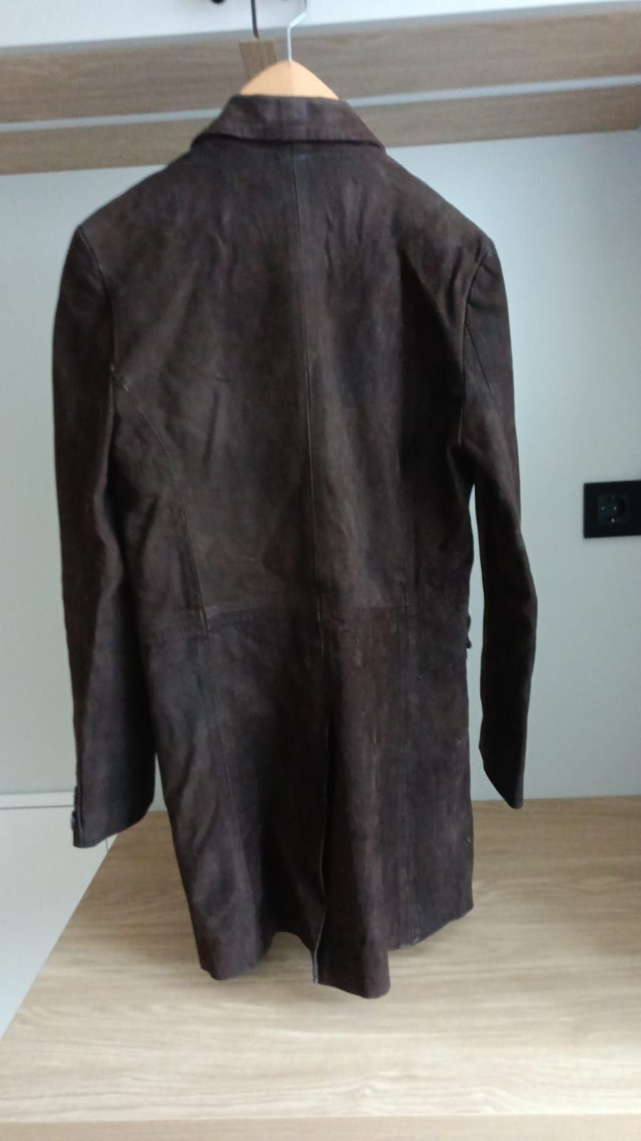 Kurtka marynarka 38 zamszowa skórzana płaszcz brązowy natural leather