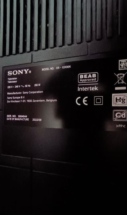 Sprzedam telewizor Sony XR-65X90K