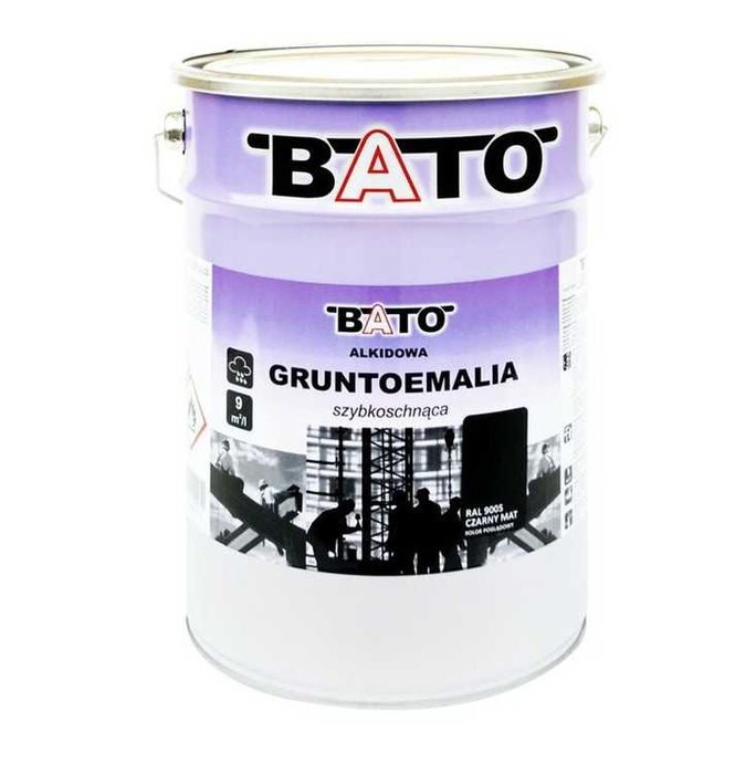 Gruntoemalia alkidowa szybkoschnąca BATO CZARNY MAT RAL 9005 5L
