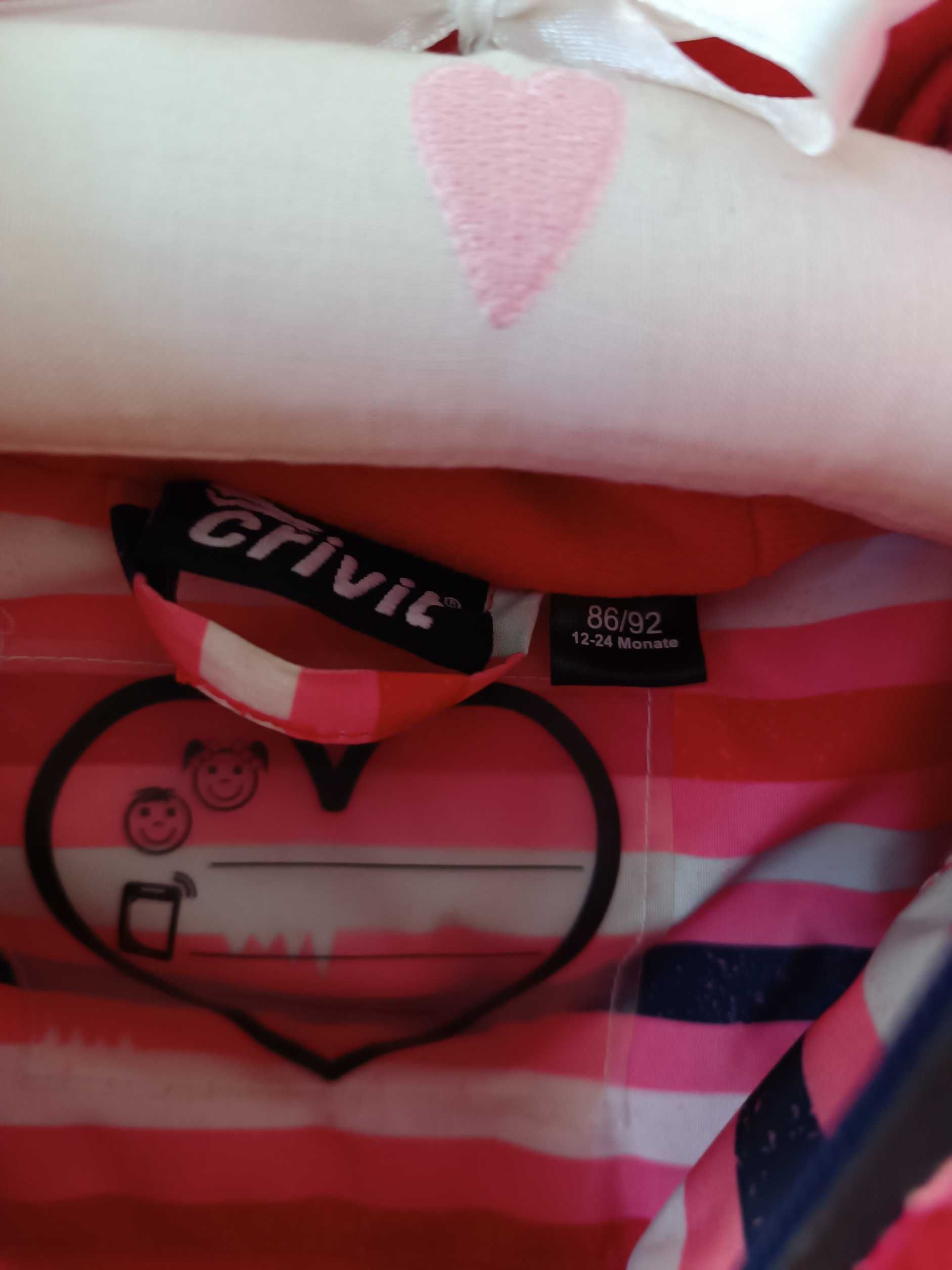 Kurtka zimowa na narty dla dziewczynki 86 do 92