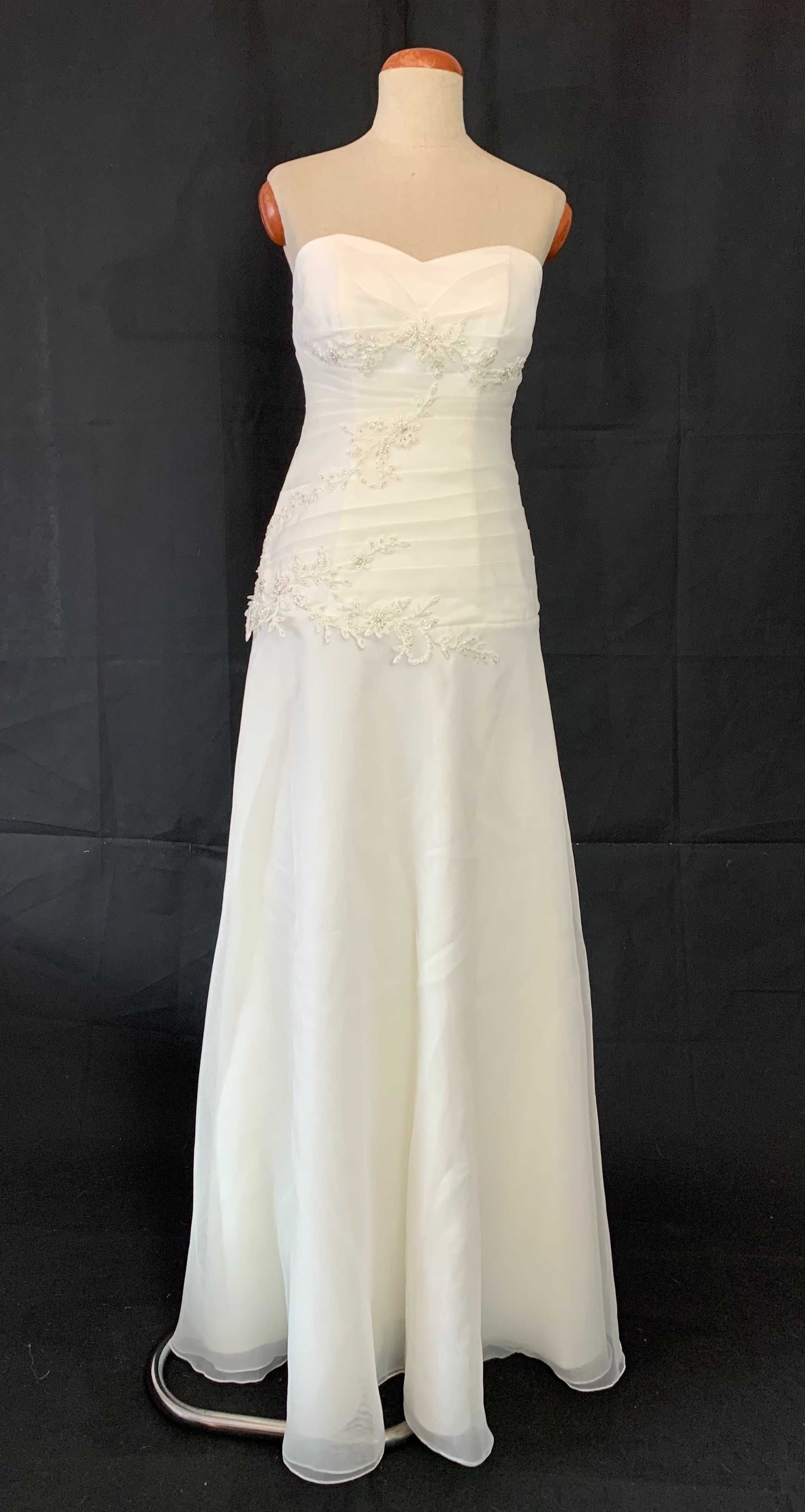 Nowa Suknia Ślubna Biała Gorset M L 38 40 Linia A Cottagecore vintage