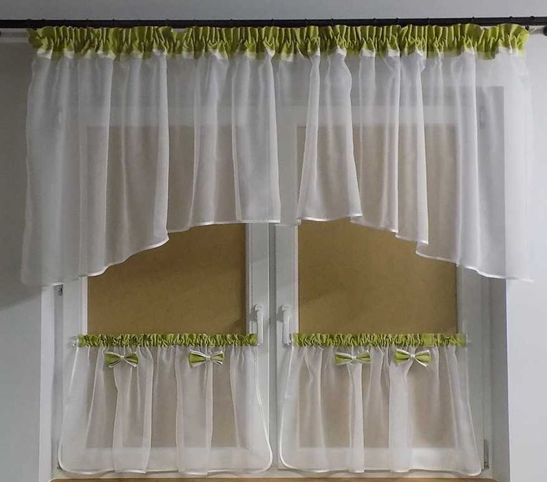 Firanka - komplet z zazdrostkami na karnisz od 150 do 170cm