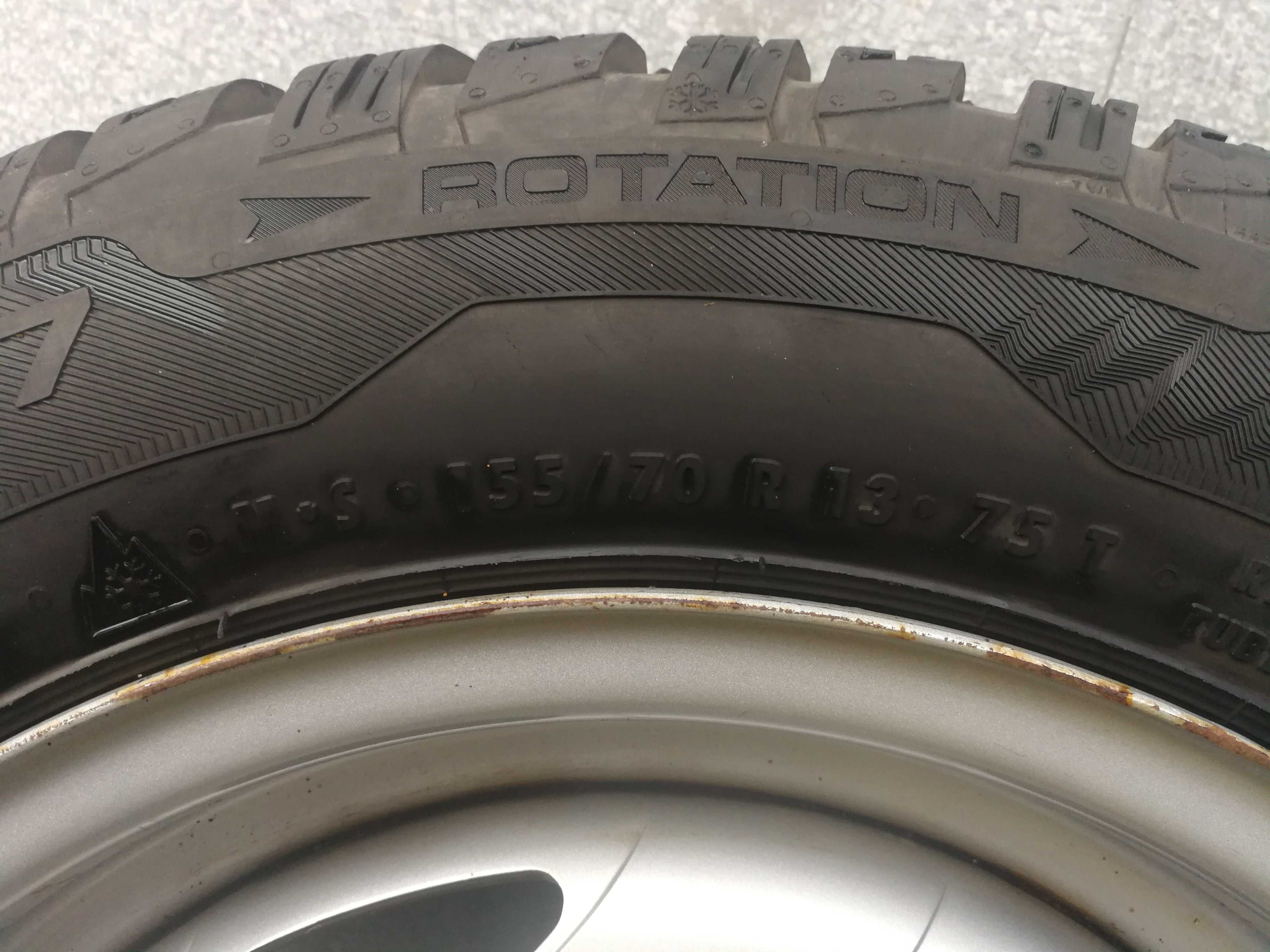 Sprzedam 4  koła,  4 x 108 x 13" opony 155/70/ 13'' w super stanie