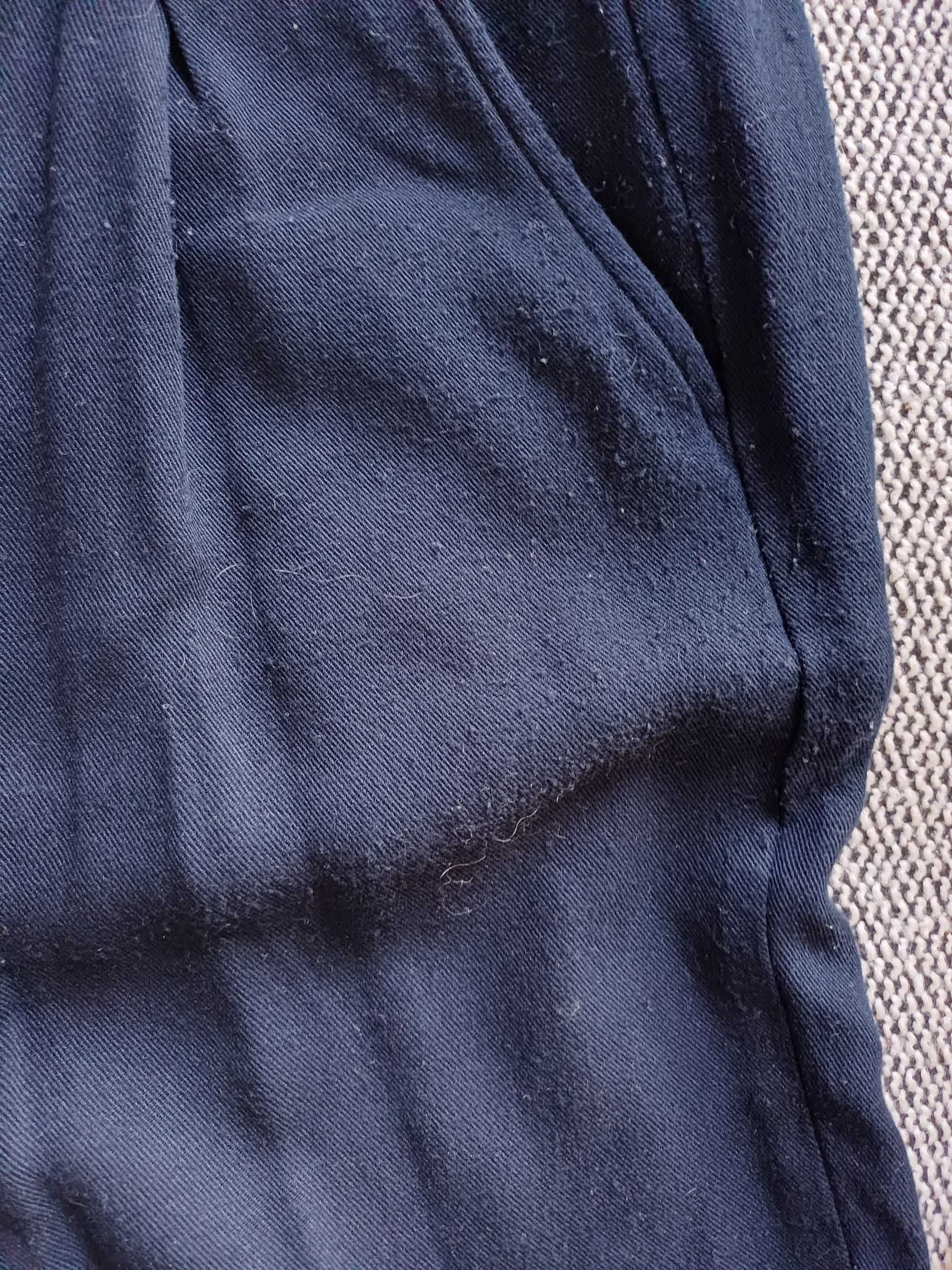 Top Secret Granatowe Spodnie Wiskoza 34 XS