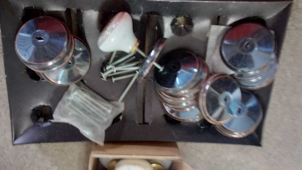 Puxadores de porta TUPAI únicos, em porcelana com flores