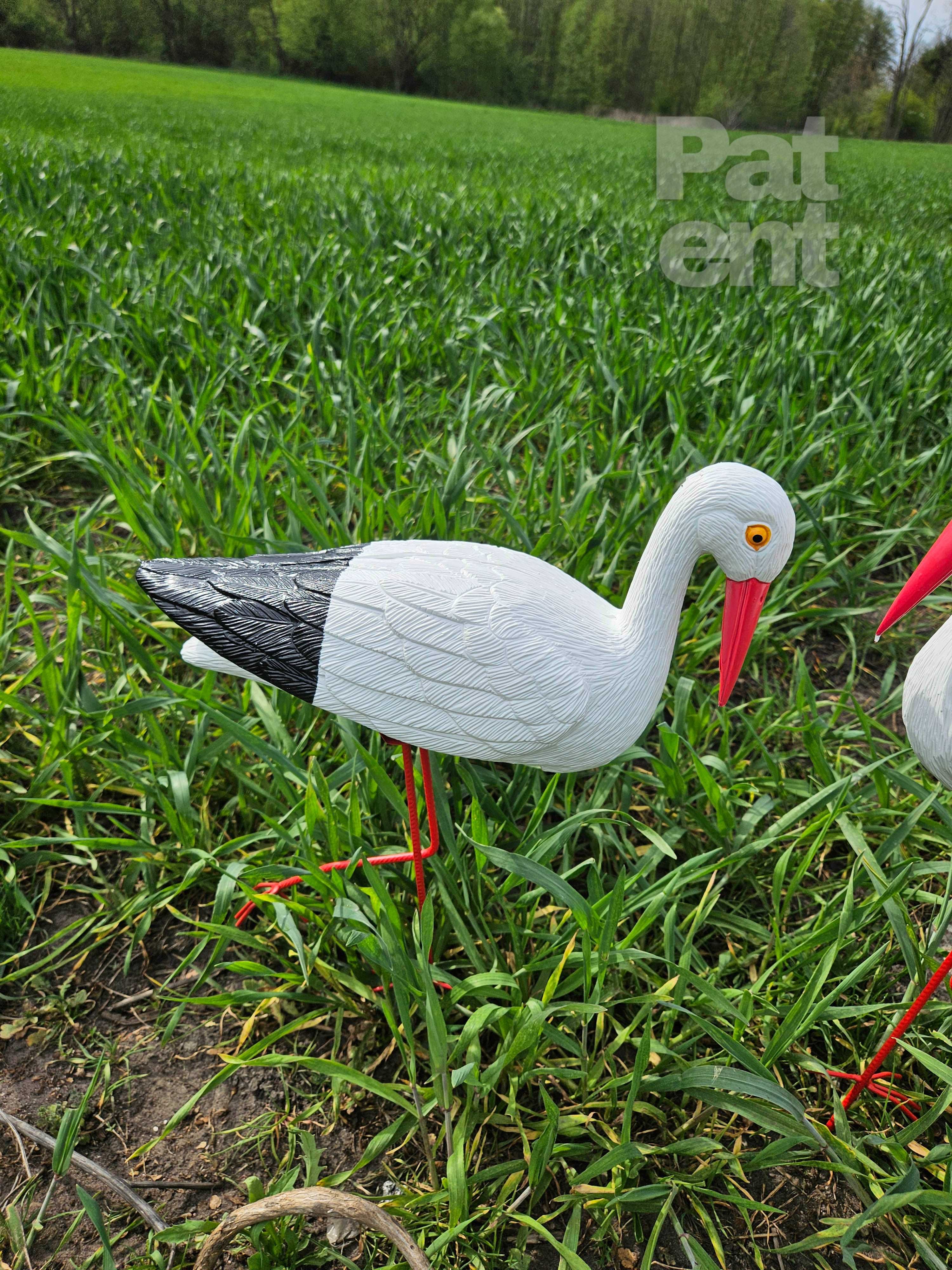Figurki bocian bociek do ogrodu dekoracja działka ozdoba 2 szt.