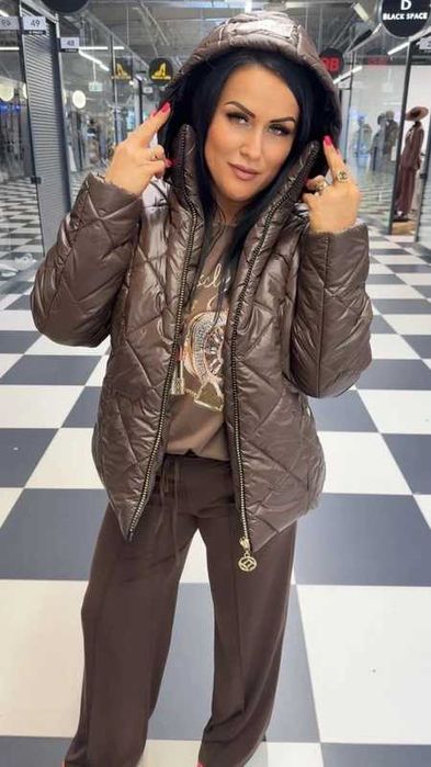 Kurtka My Luxe czekolada brązowa