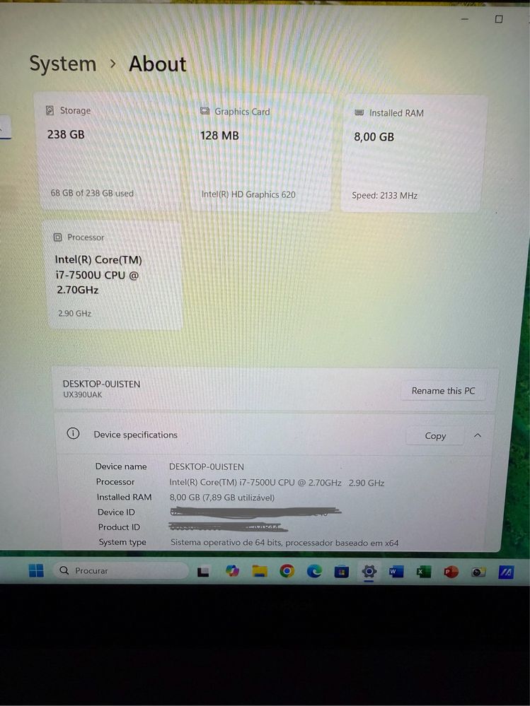 Asus UX390U Deluxe rigorosamente como novo