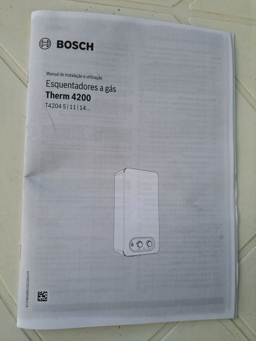 Esquentador a gás Bosch