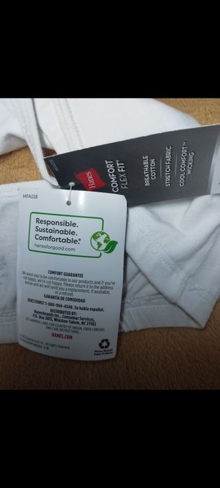 Білий топ, бюст, бралет Hanes