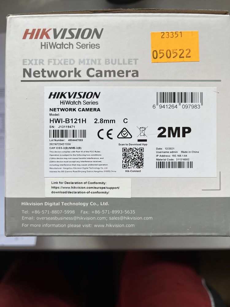 Kamera Hikvision HWI-B121H