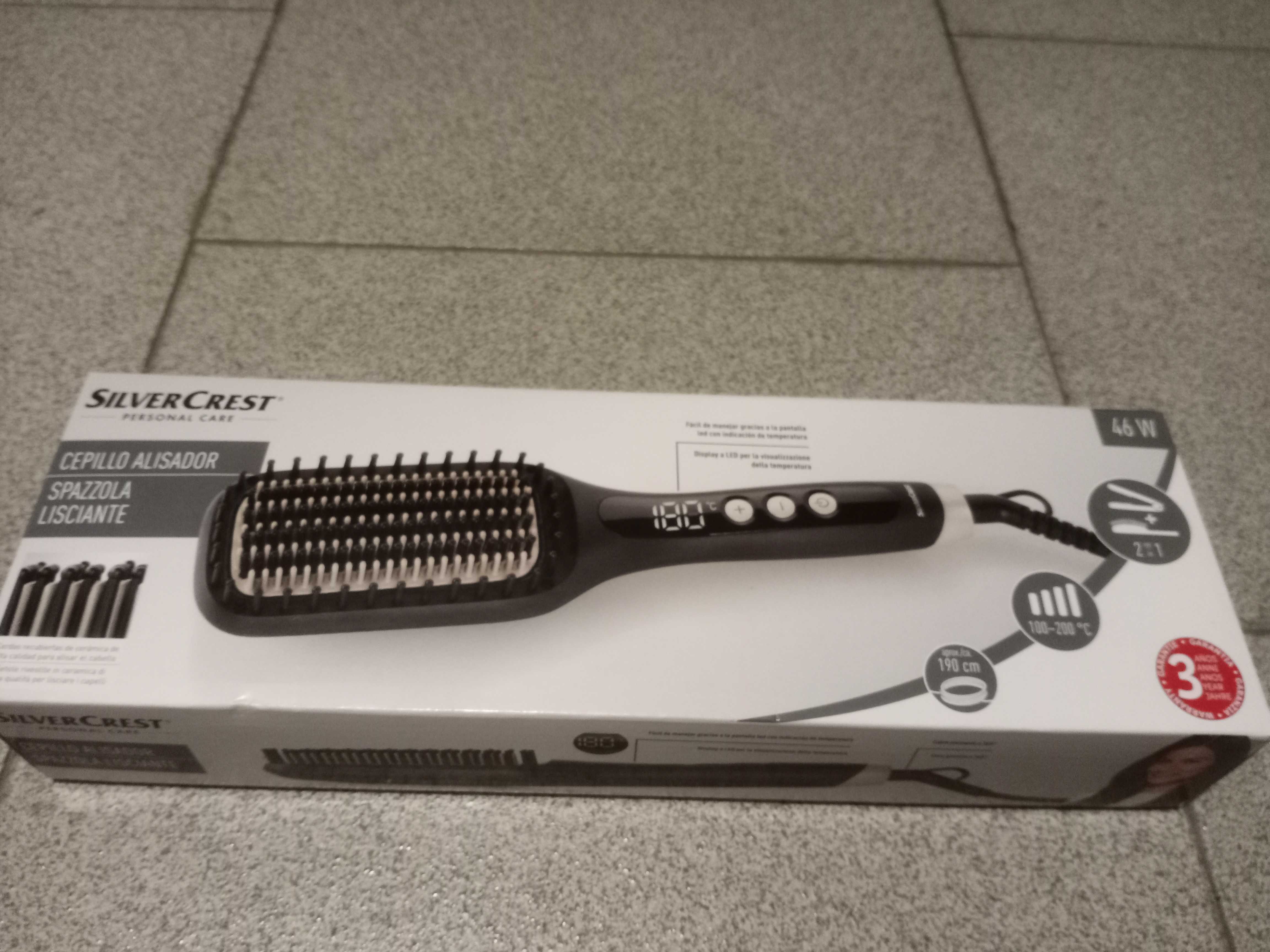 Escova alisadora elétrica de cabelo