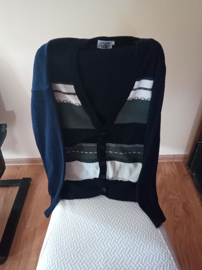 L - Elegancki sweter rozpinany męski