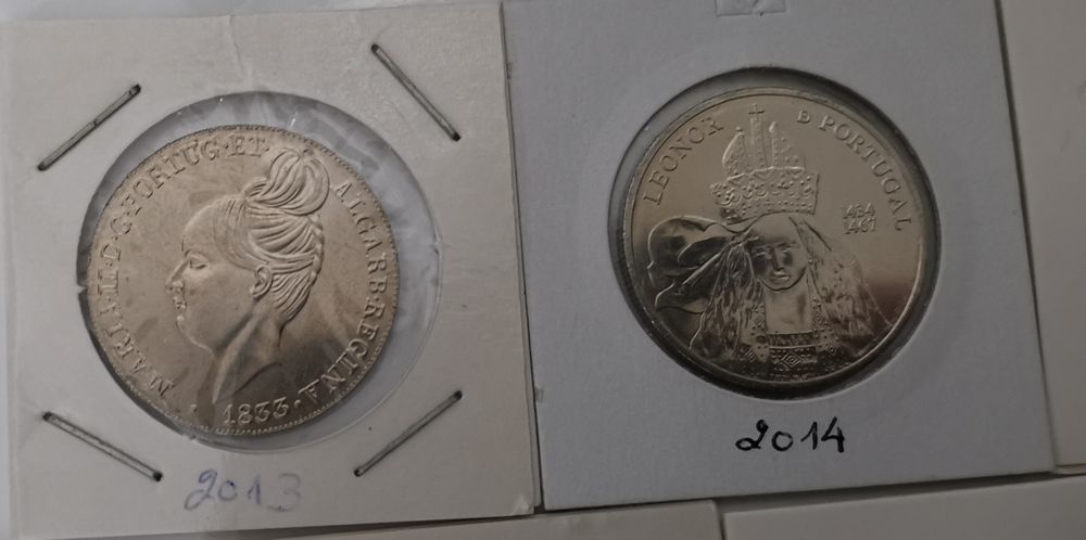 Coleção de 5 moedas "Rainhas/Figuras histórias de Portugal"