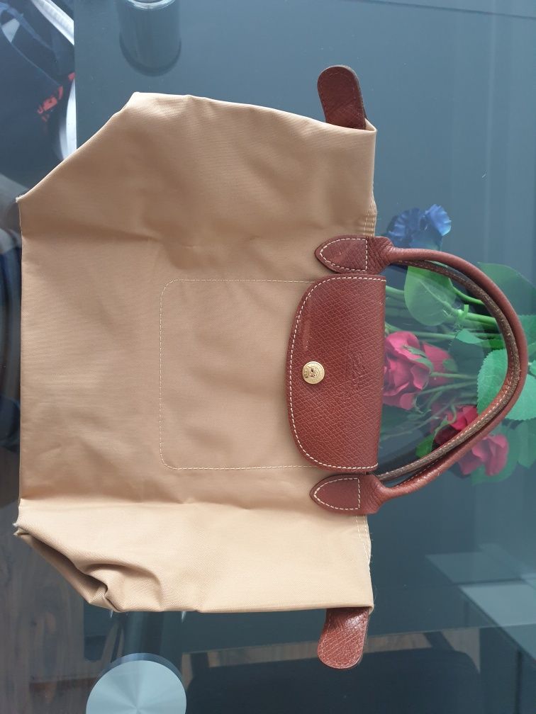 Longchamp beżowa torebka rozmiar S