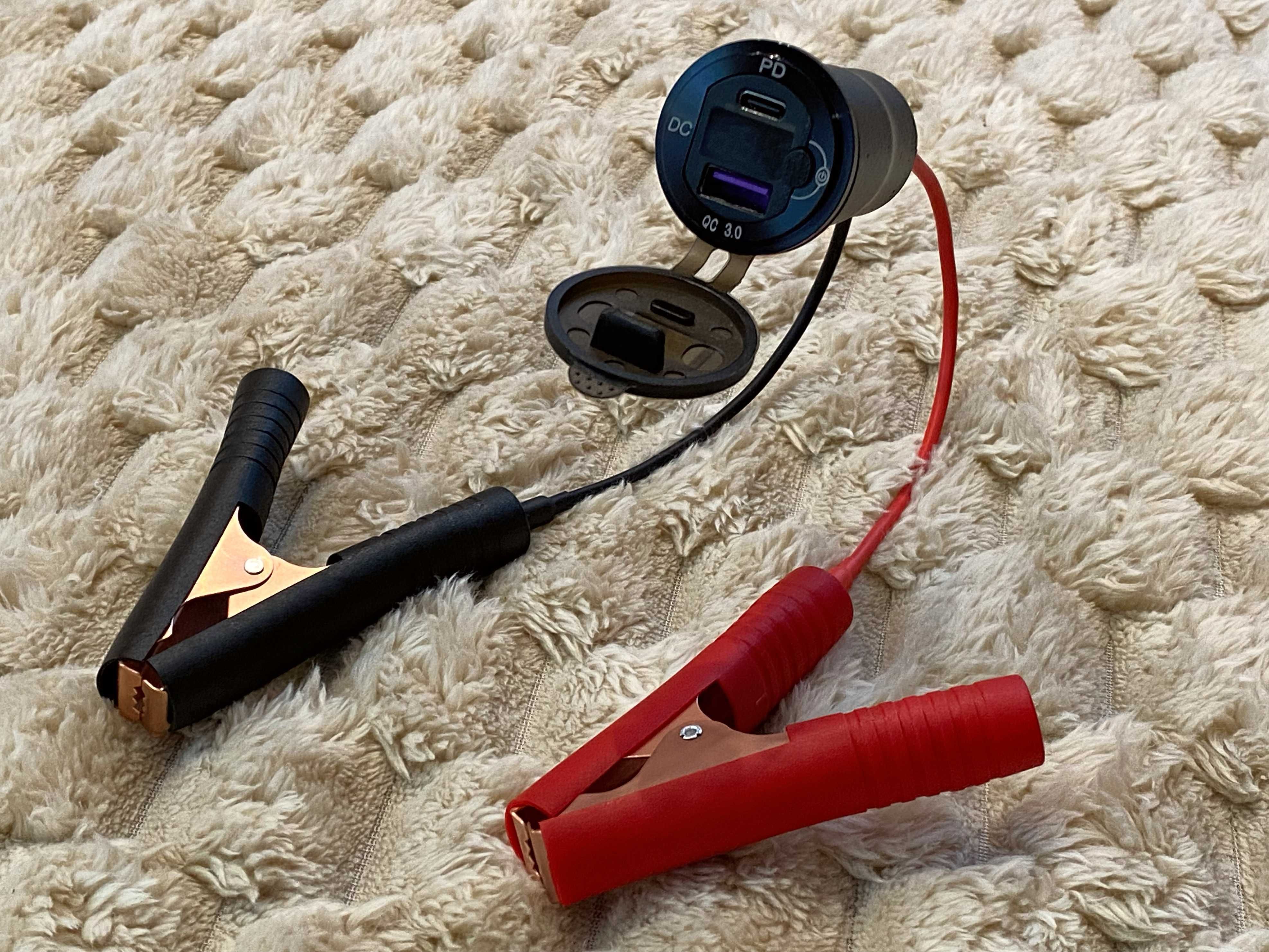Зарядка USB від 12-24V акумулятора (Адаптер\блок живлення PD+QC 48W)