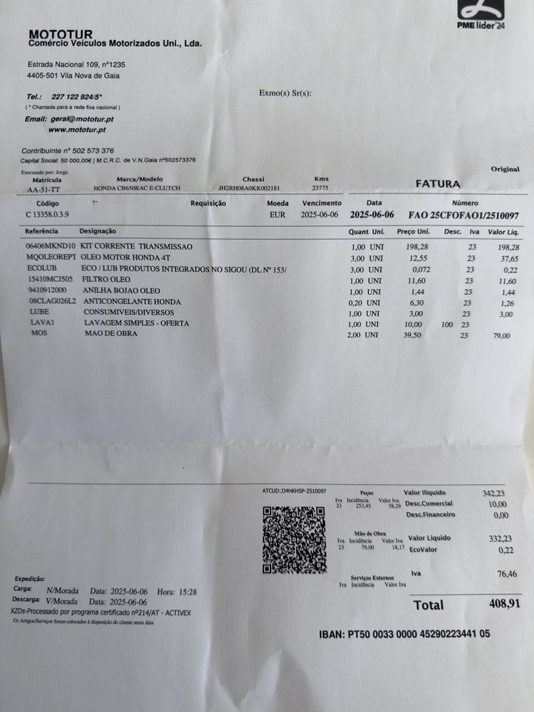 Honda CB 650 R 2020 com revisao completa