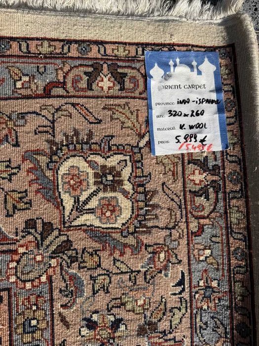 Dywan Perski Kaszmirowy Ręcznie Tkany Indo Ispahan 320x260 gal. 26 tyś