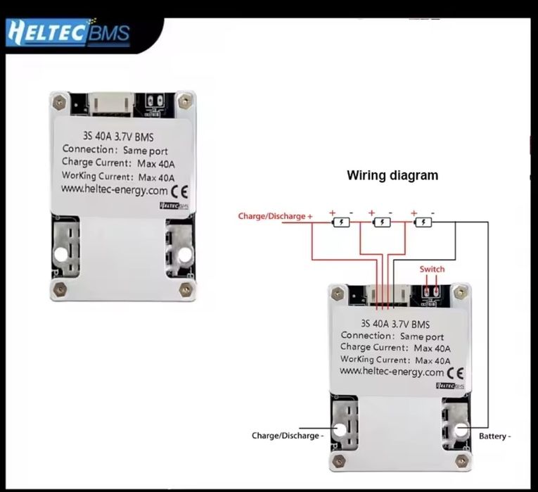 Плата захмсту АКБ BMS 4S Lifepo4 40A