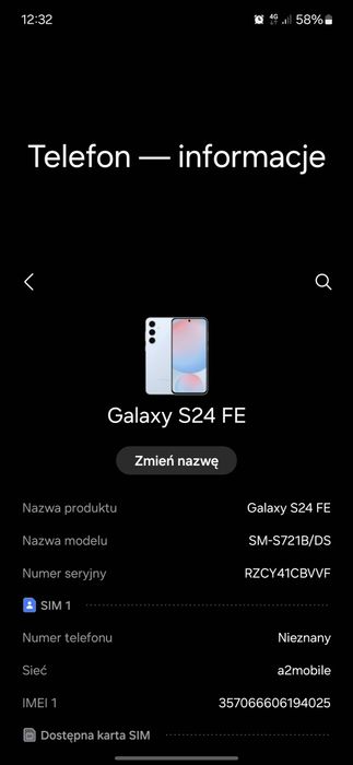Samsung s24 fe gwarancja, idealny