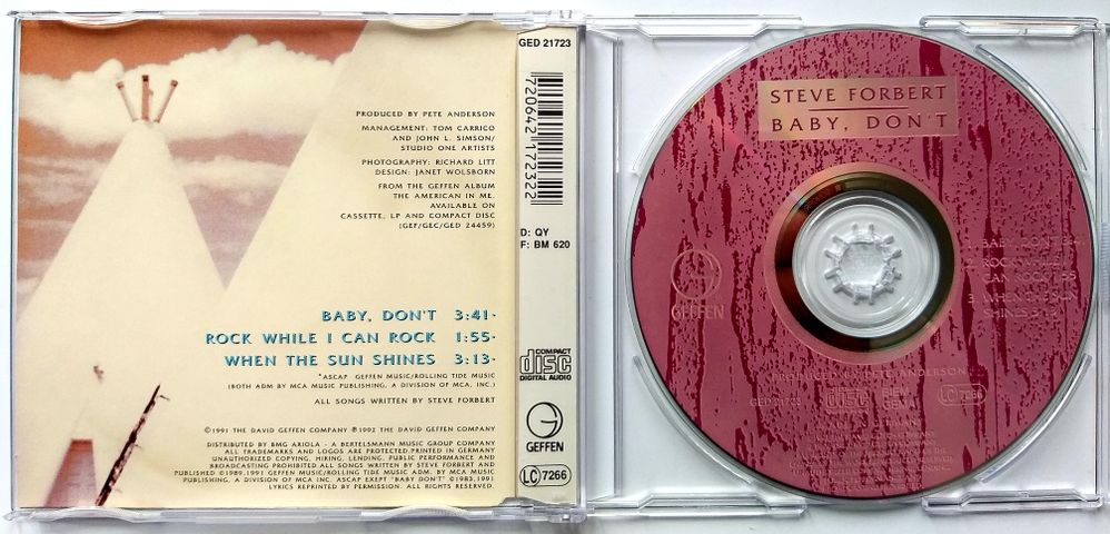 CDs Steve Forbert Baby Don't 1992r