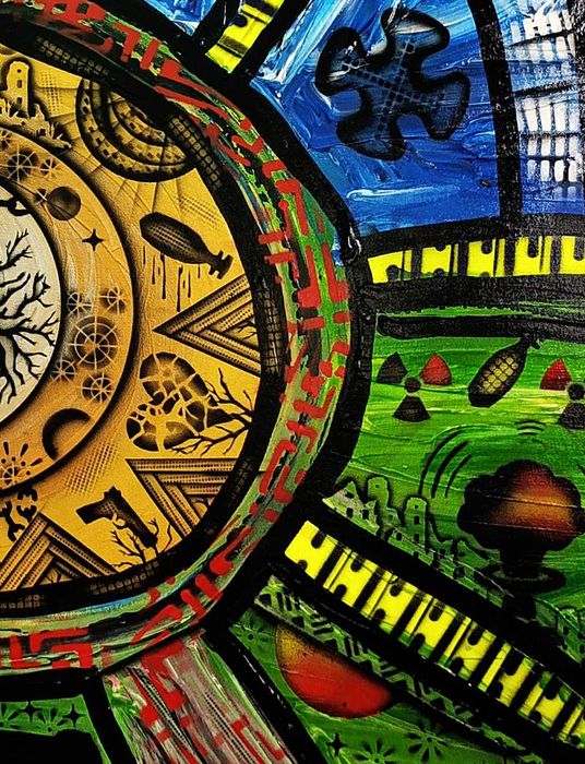 Quadro original - Arte abstrata moderna decorativa - POTOW