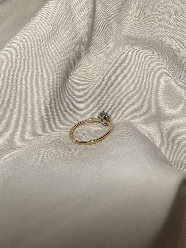Pierścionek zaręczynowy Briju rozmiar 13 złoto 585 szafir i diamenty