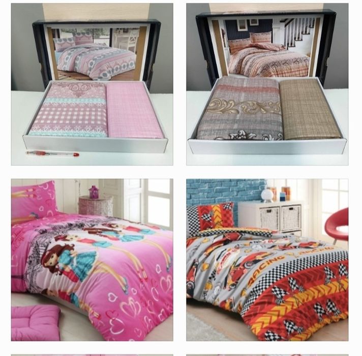 Акція! Турецькі бавовняні полуторні постільні  комплекти в асортименті