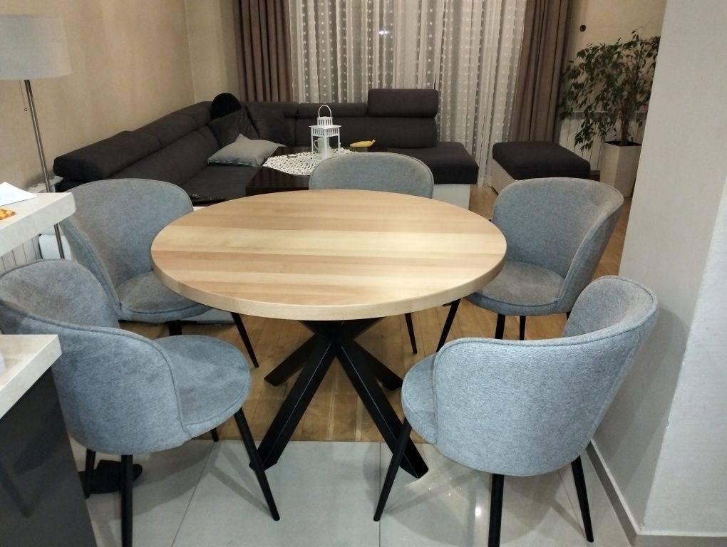Stół okrągły w stylu loft