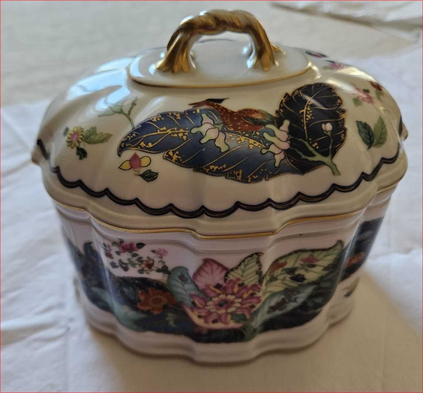 Conjunto de duas caixas em porcelana Porart