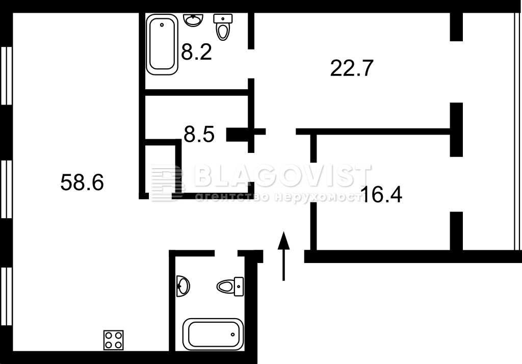 Продаж 3к квартири без ремонту в ЖК "Einstein Concept House"