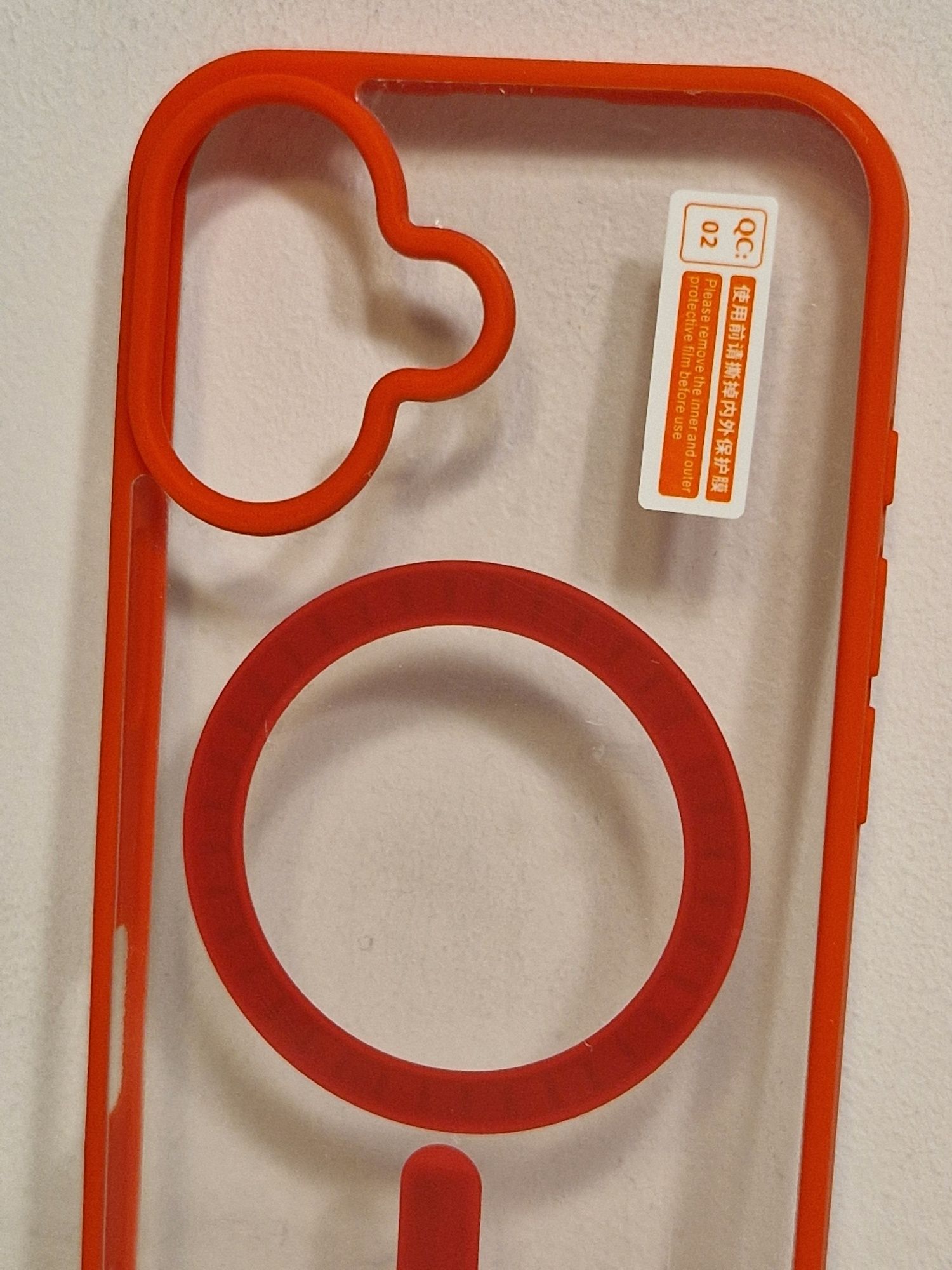 Acrylic Color Magsafe Case do Iphone 16 Plus czerwony
