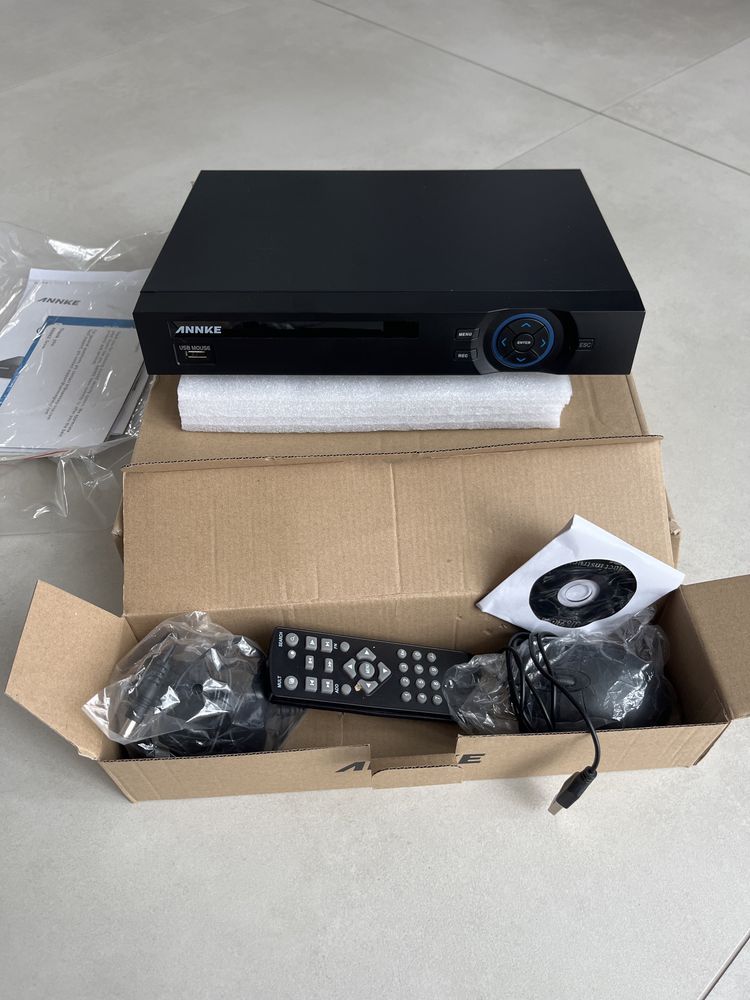 Rejestrator nagrywarka Annke, podgląd obrazu w tel, Dysk 1 TB 4 CH