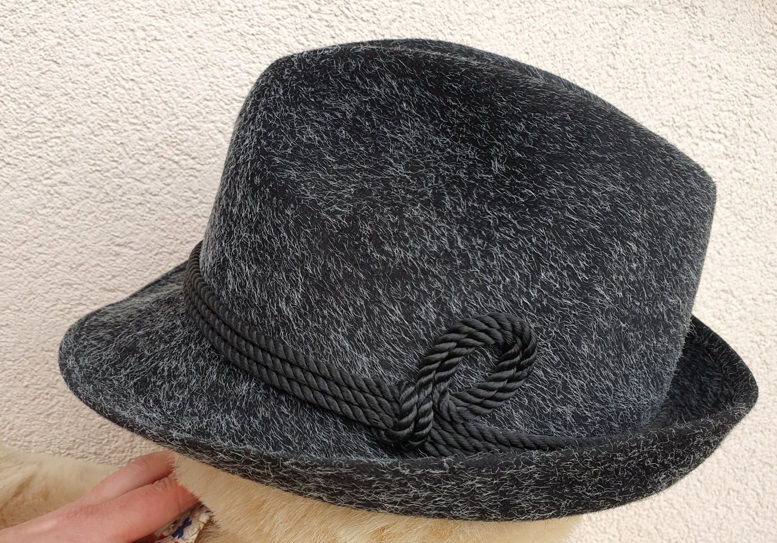 Kapelusz unisex Polkap Skoczów Trilby antracyt/grafit włosie rozm 58