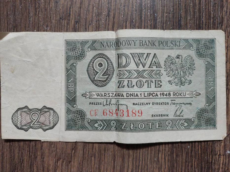 Banknot 2 złote z 1948 roku