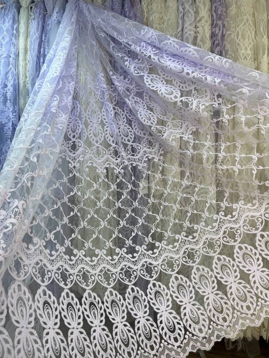 Тюль штори корд шиніль петек блекаут льон бамбук опт сітка